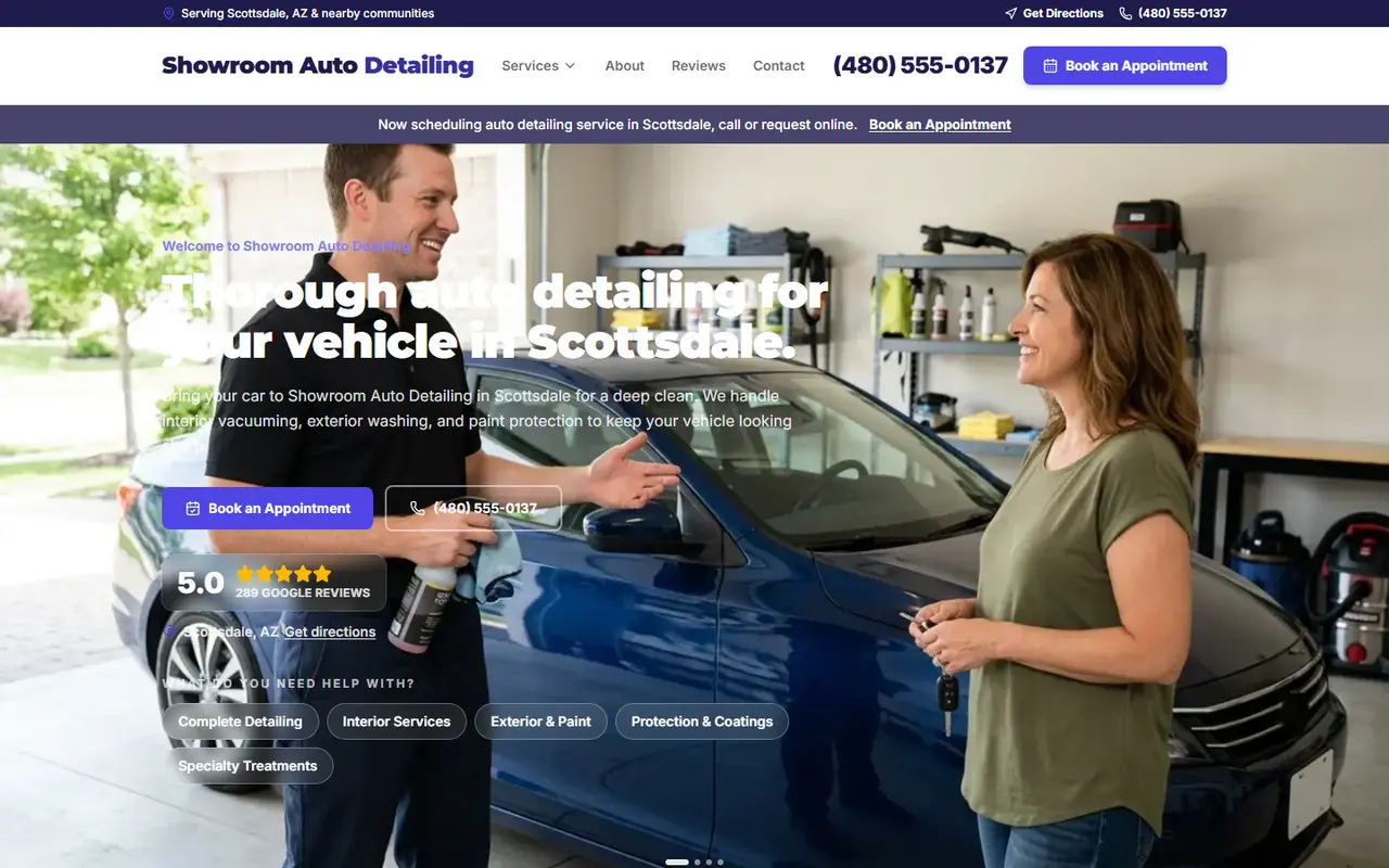 Auto Detailing website design