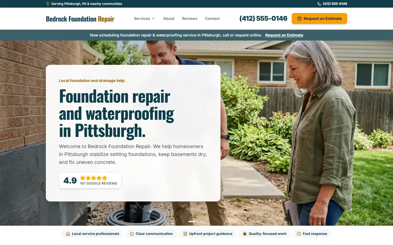 Foundation & Waterproofing website design