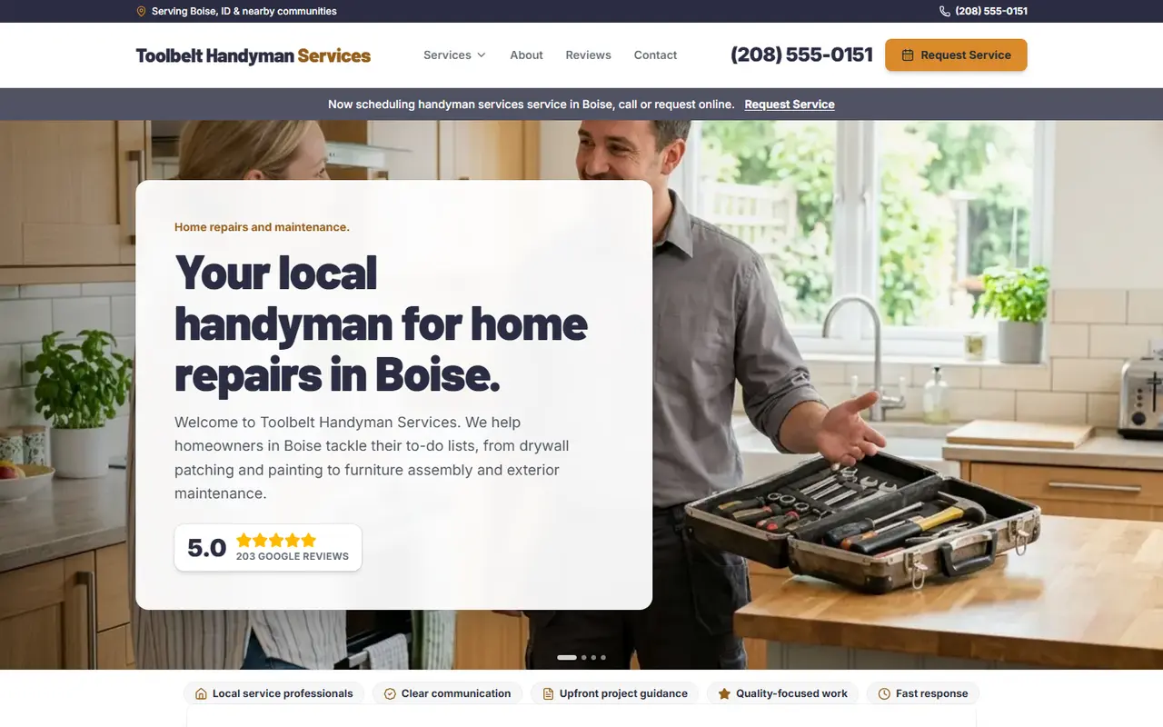 Handyman website design