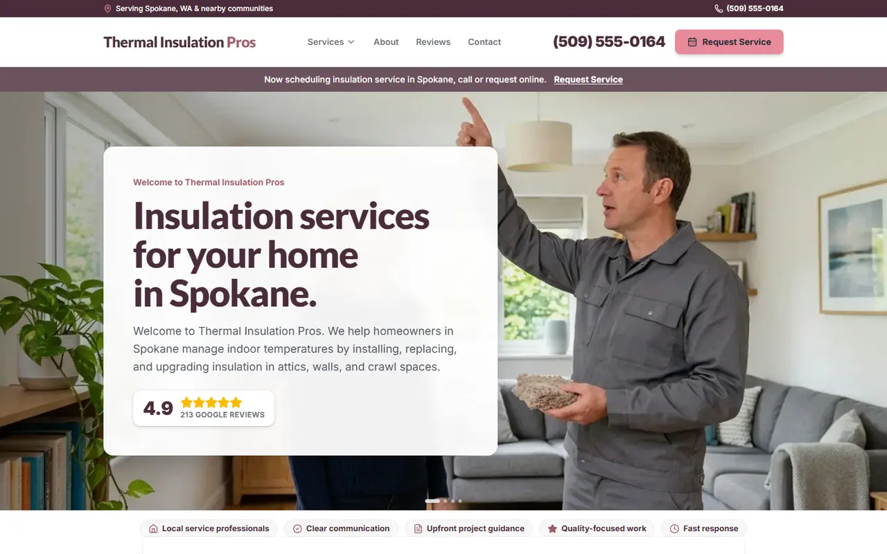 Insulation website design