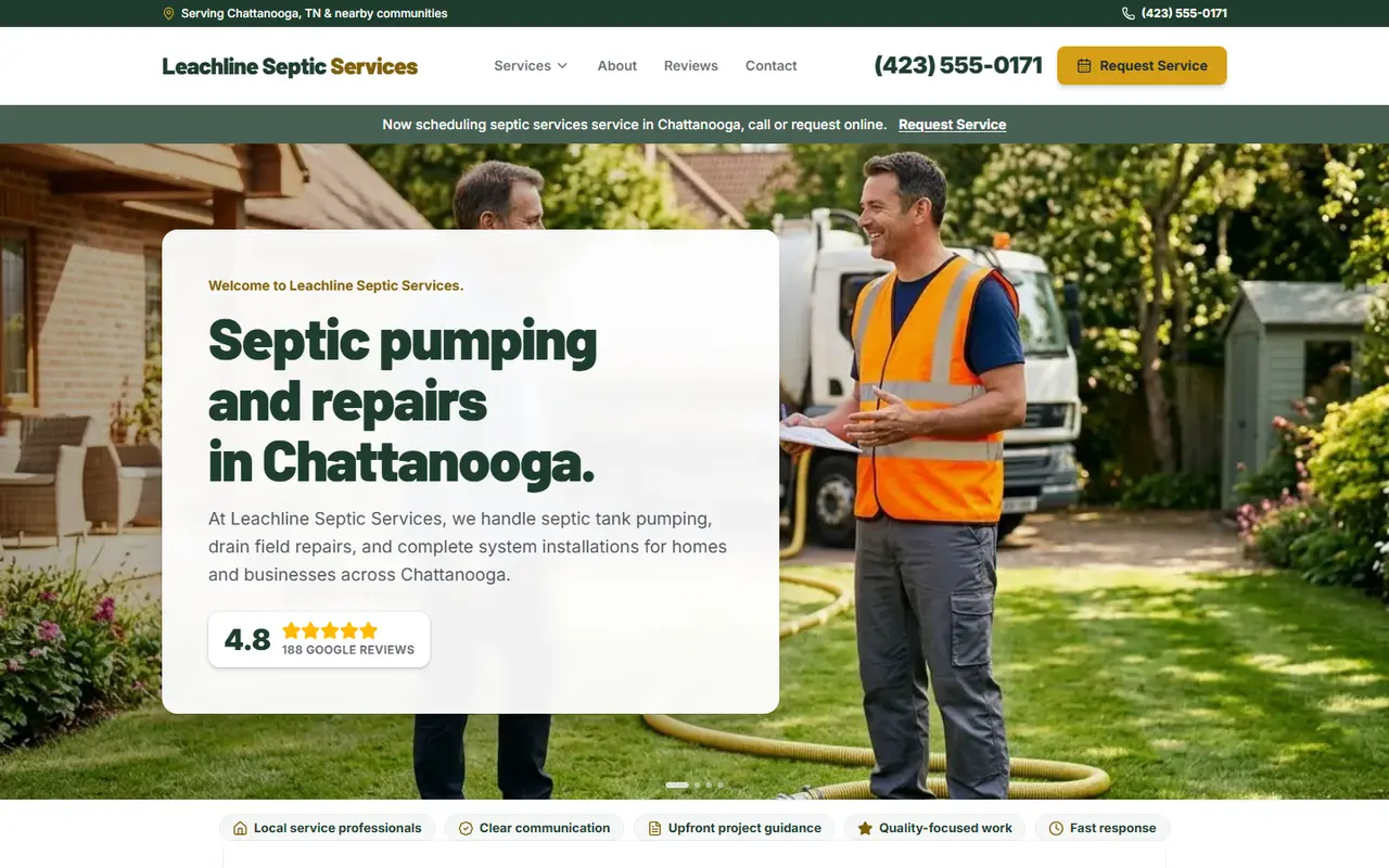 Septic website design